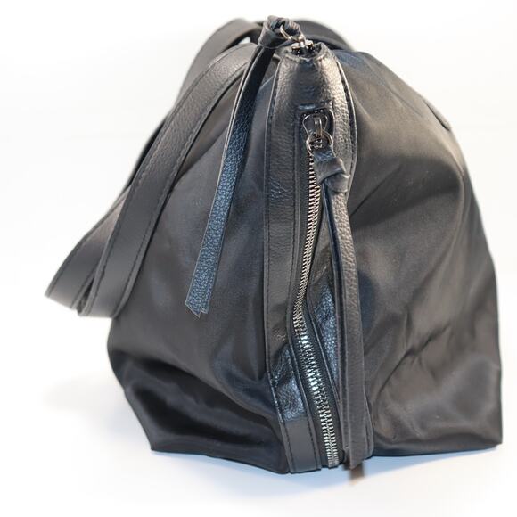 Botkier Black Nylon & Leather Trim Zip Tote Bag - Picture 4 of 6